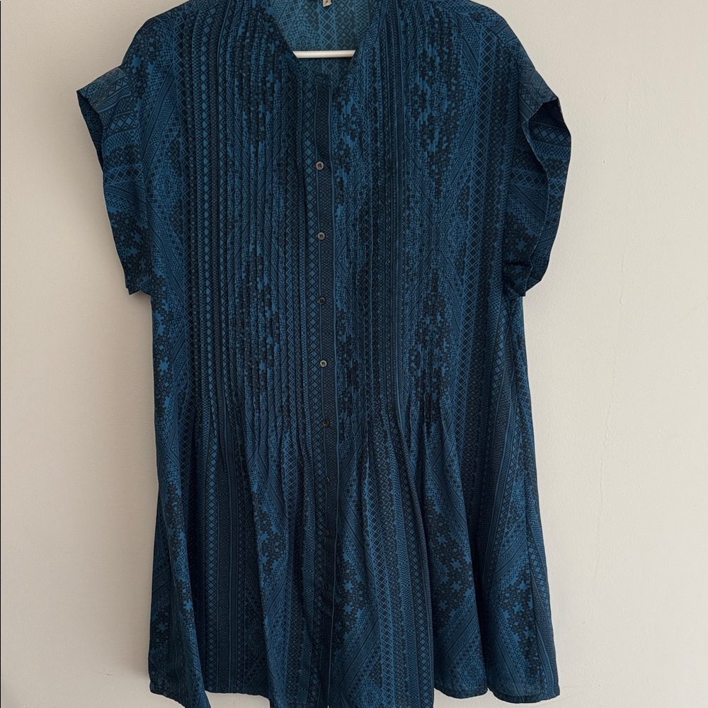 Elegant JAG Blue Patterned Women's Top